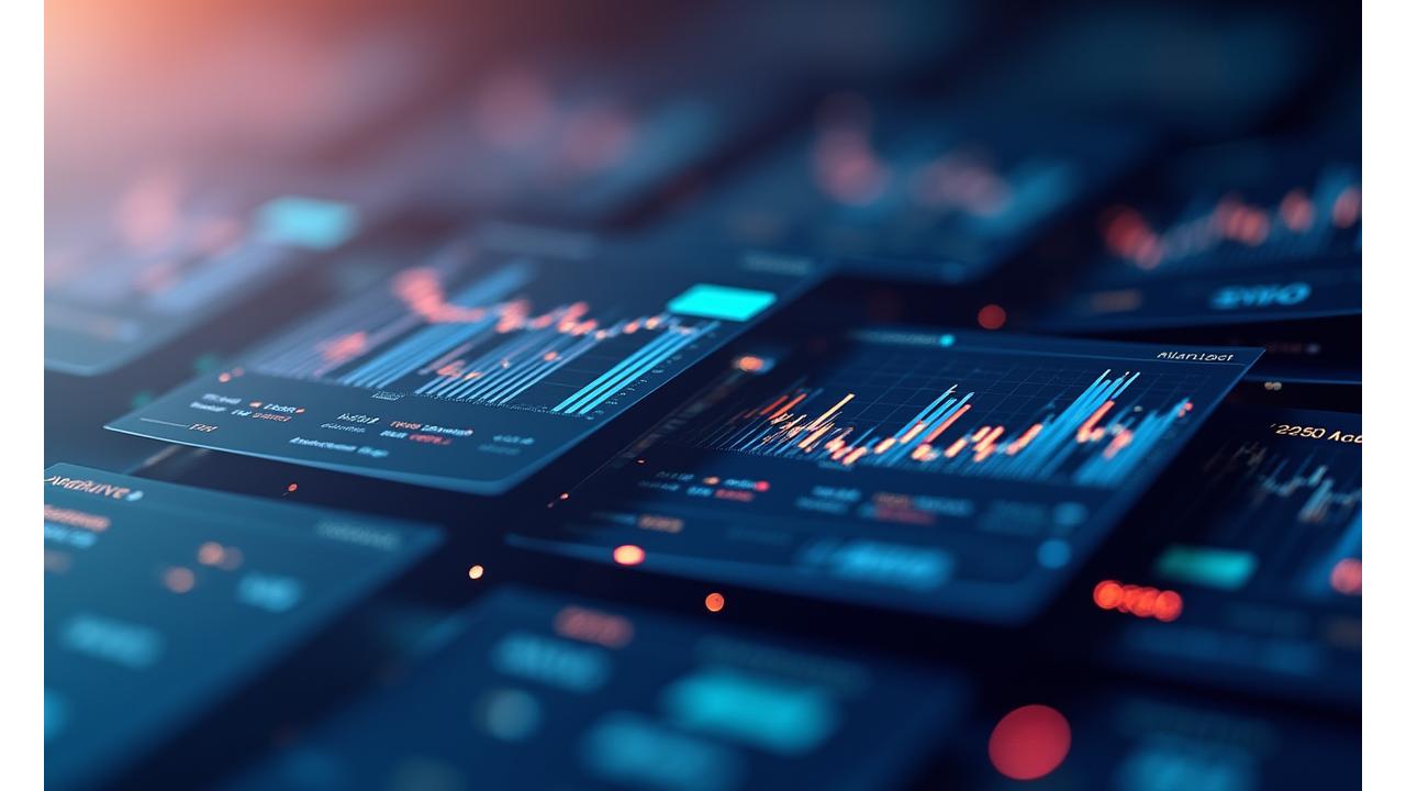 Farklı finansal analizleri gösteren etkileşimli AI kartları
